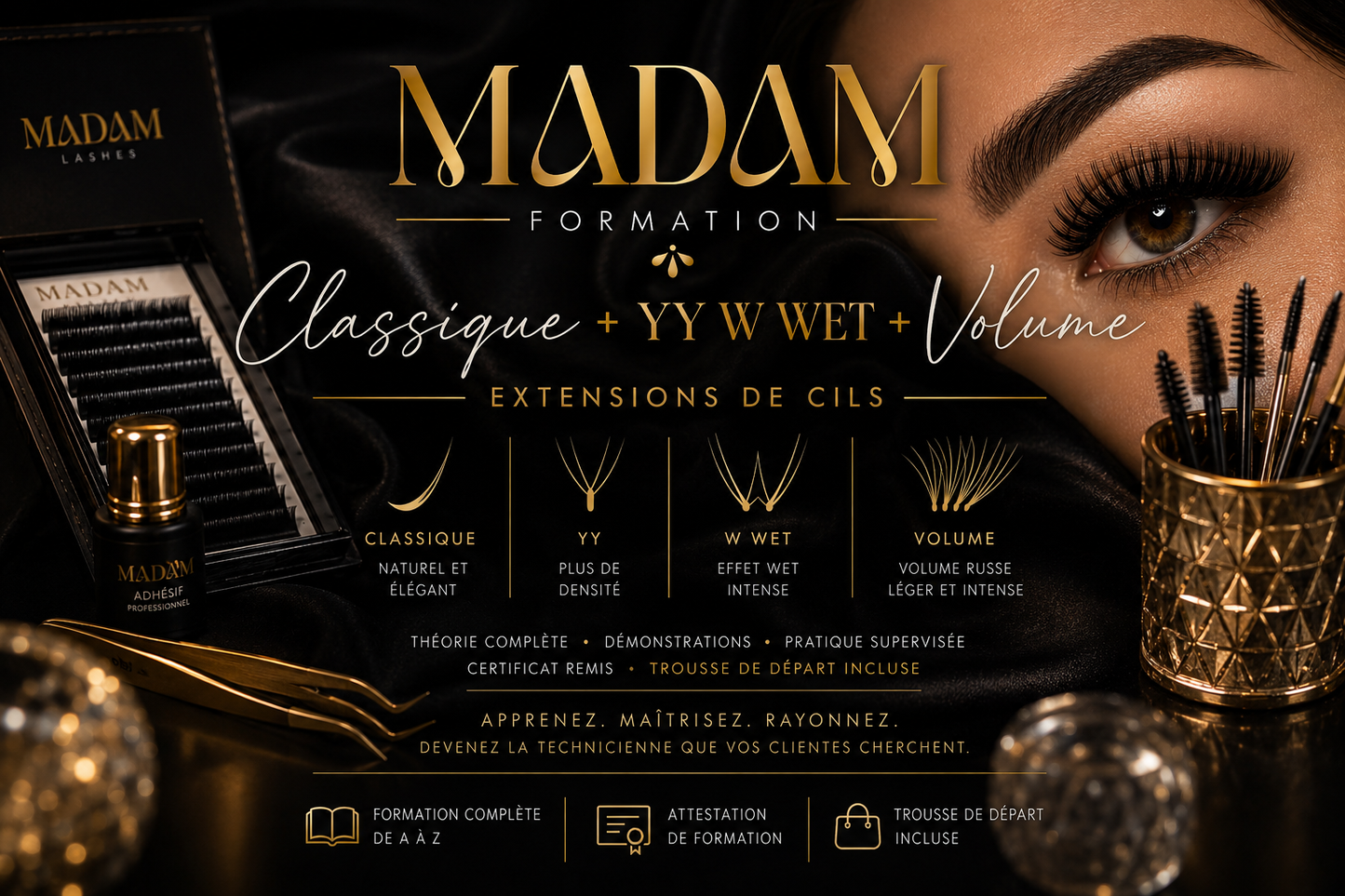 Formation Classique + YY W WET + Volume – Extensions de Cils