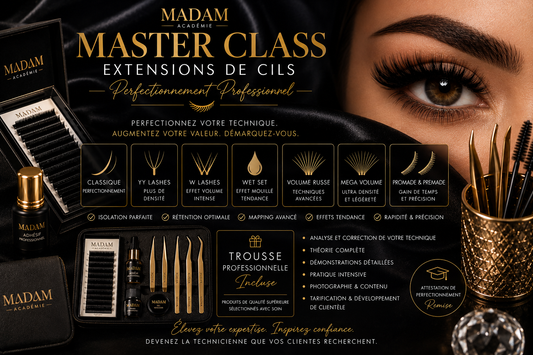 Formation Master Class Extension de Cils + Trousses + perfectionnement